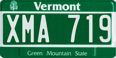 VT license plate XMA719
