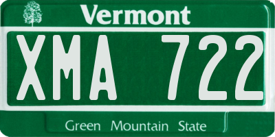 VT license plate XMA722