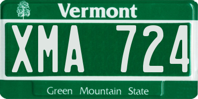 VT license plate XMA724