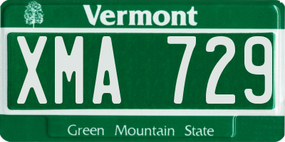 VT license plate XMA729