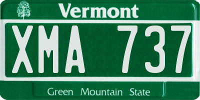 VT license plate XMA737