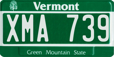 VT license plate XMA739
