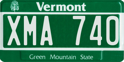 VT license plate XMA740