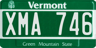VT license plate XMA746