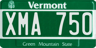 VT license plate XMA750