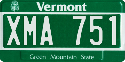 VT license plate XMA751