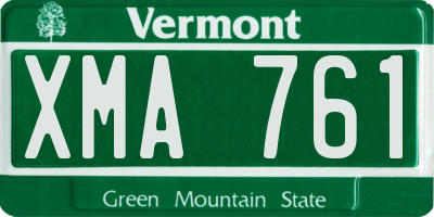 VT license plate XMA761