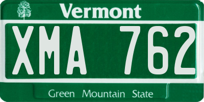 VT license plate XMA762