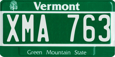 VT license plate XMA763