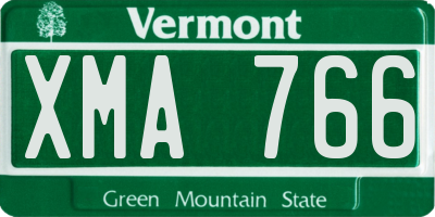 VT license plate XMA766