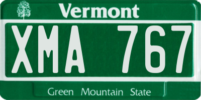 VT license plate XMA767