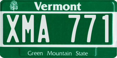 VT license plate XMA771
