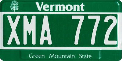VT license plate XMA772