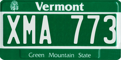 VT license plate XMA773