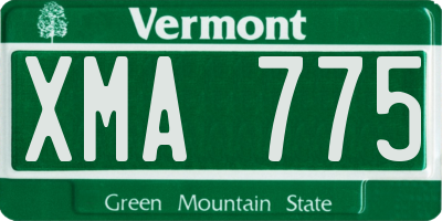 VT license plate XMA775