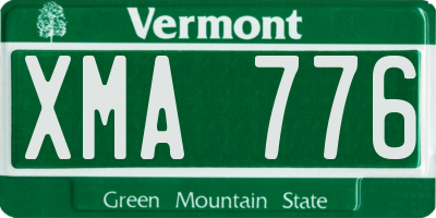 VT license plate XMA776