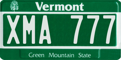 VT license plate XMA777