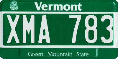VT license plate XMA783