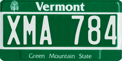 VT license plate XMA784
