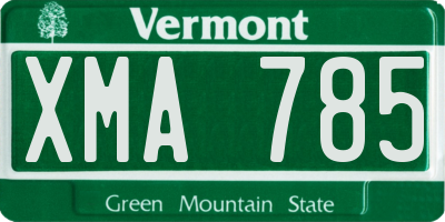 VT license plate XMA785