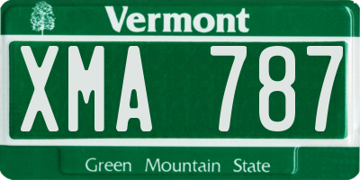 VT license plate XMA787