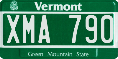 VT license plate XMA790