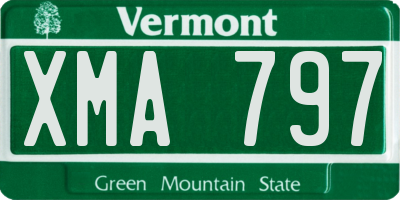 VT license plate XMA797