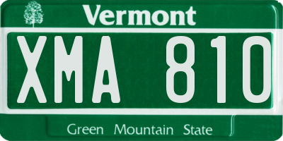 VT license plate XMA810