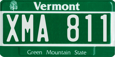 VT license plate XMA811