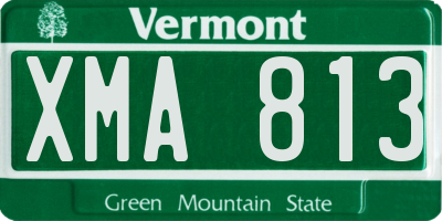 VT license plate XMA813