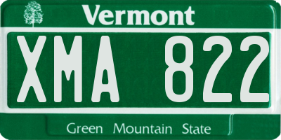 VT license plate XMA822