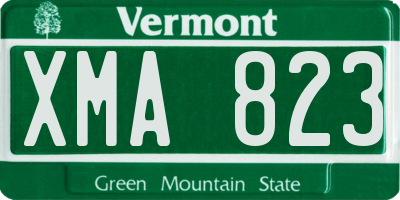 VT license plate XMA823