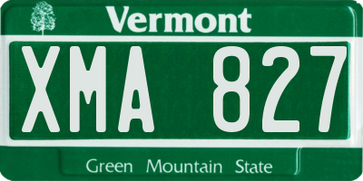 VT license plate XMA827