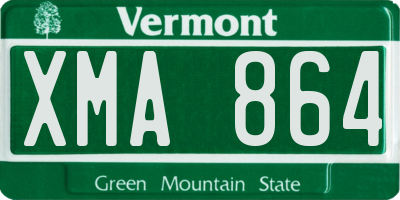 VT license plate XMA864