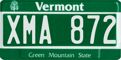 VT license plate XMA872