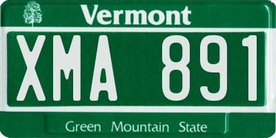 VT license plate XMA891