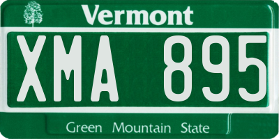VT license plate XMA895