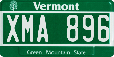 VT license plate XMA896