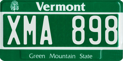 VT license plate XMA898