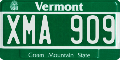 VT license plate XMA909
