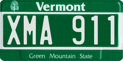 VT license plate XMA911
