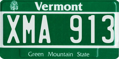 VT license plate XMA913