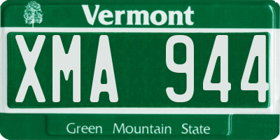 VT license plate XMA944