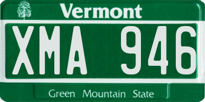 VT license plate XMA946
