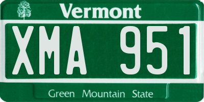 VT license plate XMA951
