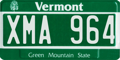 VT license plate XMA964
