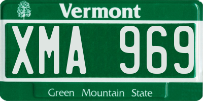 VT license plate XMA969