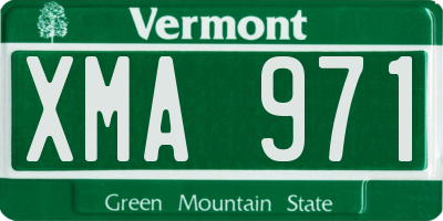VT license plate XMA971
