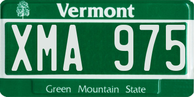 VT license plate XMA975