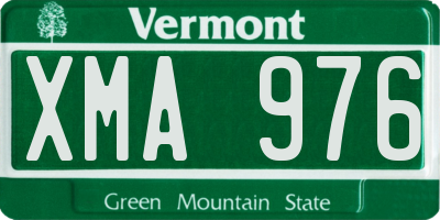 VT license plate XMA976
